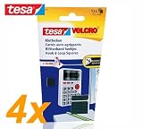 Produkt-Bild: 4x Tesa Velcro Klettecken f&uuml;r Heimwerker /Haushalt /B&uuml;ro /25mm x 25mm /schwarz