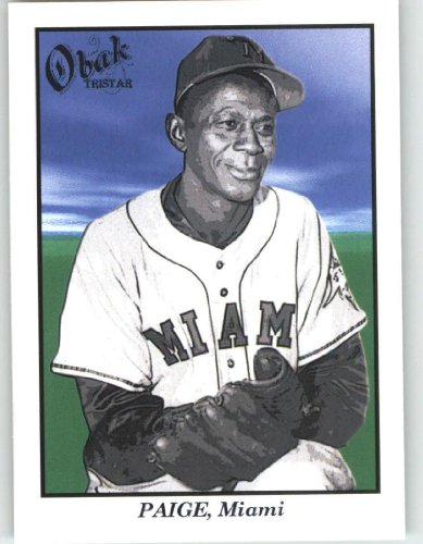 2009 TRISTAR Obak #34 Satchel Paige - MIAMI MARLINS (HISTORY'S GREATEST? PLAYERS) (Baseball Cards)