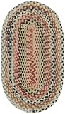 18" x 26" Rectangular Made-to-Order Capel 0440RS00200030100 Wheat Color Hand Braided American "St. Johnsbury Collection" Vertical Stripe Pattern Rug
