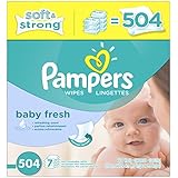 Pampers Softcare Baby Fresh Wipes 7x box, 504 Count