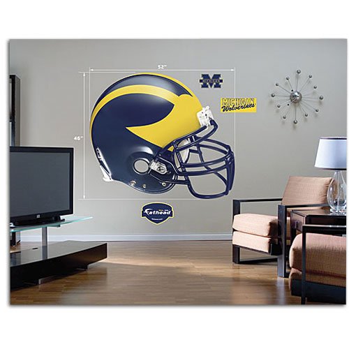 Michigan Fathead NCAA Helmets