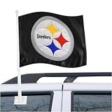 Pittsburgh Steelers Black Car Flag
