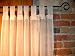 Butternut Squash Cream Sheer 100% Cotton Gauze Tab Curtain, 44 inches X 100 inches