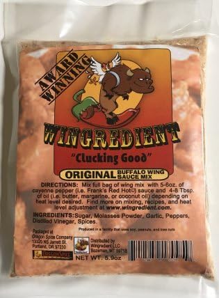 Wingredient award winning buffalo chicken wings sauce mix. Original Flavor. Home Size.