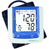 HealthSmart Select Clinically Accurate Automatic Digital Upper Arm Blood Pressure Monitor with Backlit LCD Display, 2-Person Memory and Extra-Large Arm Cuff, Blue