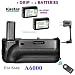 Kastar Infrared Remote Control Professional Vertical Battery Grip (Built-In 2.4G Wireless Contro) + 2 x NP-FW50 Replacement Batteries for Sony ILCE-A6000 / A6000 Digital SLR Camera