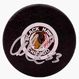 Adrian Aucoin Autographed Chicago Blackhawks Hockey Puck