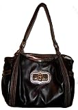Kathy Van Zeeland Purse Handbag Studio 54 Nappa Sachel Black Charcoal
