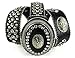 Belle Donne Womens Belt Genuine Leather Rodeo Rhinestone Cowgirl Studded Belt