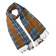100% Viscose Double-Sided Classic Plaid and Solid Tassels Ends Long Scarf - Various Colors