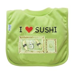 Green Sprouts Eco-friendly  Favorite Food Bib, Lime Sushi