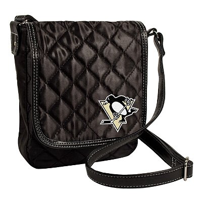 NHL Pittsburgh Penguins Quilted Purse, Black