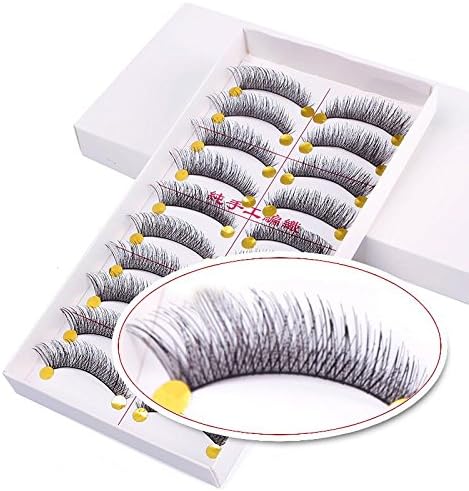 Bangood 10Pairs cosmetic soft Handmade Natural Long False Eyelashes C5##