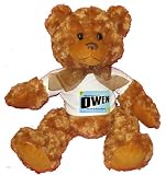 FROM THE LOINS OF MY MOTHER COMES OWEN Plush Teddy Bear with WHITE T-Shirt