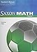 Saxon Math Course 1: Teacher's Manual, Vol. 1