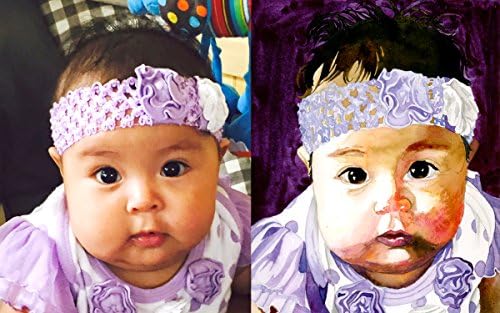 8x10 Ink and Watercolor Painting of Your Loved One, Custom Artist Baby Portrait, Hand Painted Work of Your Kid, Personalized Child Painting