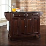 Crosley Furniture Newport Black Granite Top Mahogany Kitchen Island