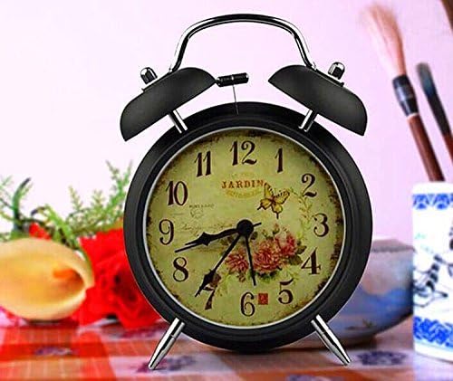 Carelove 4'' Factroy Direct Roses Butterfly Alarm Clock with Backlight - Beige Fashionable,Many New Styles In Our Inventory