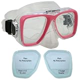 BiFocal Gauge Reading Scuba Dive Snorkeling Purge Mask Prescription Lenses