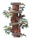 York Wallcoverings BT2858BSMP Tree Trunk Tree House 8 X 10 Wallpaper Memo Sample, Sky Blue/Bark Brow