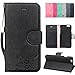 iPhone 6 Case, iPhone 6 Black Wallet Case, ACO-UINT iPhone 6 4.7 '' PU Leather Cover Skin Case (Strap Case - Black)