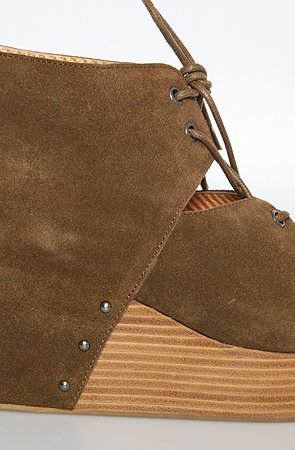 80%20 The Scarlet Wooden Wedge Wallabee in Chocolate,Shoes for Women from 80%20