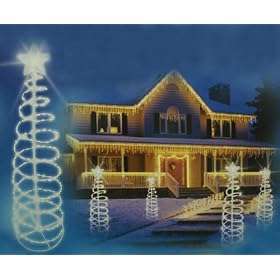 6' Pre-Lit Outdoor Spiral Christmas Tree Yard Art Decoration - Clear Lights