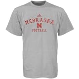 Adidas Nebraska Cornhuskers Ash Football Practice T-shirt