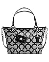 NEW AUTHENTIC COACH OP ART CHARM CONVERTIBLE SHOULDER TOTE HANDBAG 14841