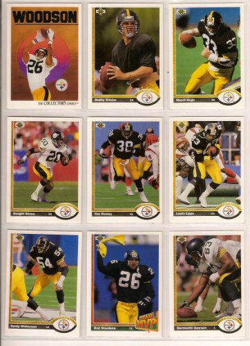 Pittsburgh Steelers 1991 Upper Deck Football Team Set (Bubby Brister) (Rob Woodson) (Merrill Hoge) (Louis Lipps) (Hardy Nickerson)