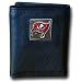 Tampa Bay Buccaneers  Genuine Leather Tri-fold Wallet