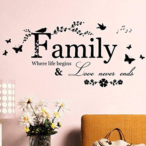 Caroyla Black Wall Sticker Family Home Decor for Living Room Bedroom Decor