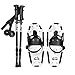 ALPS Light Weight Snowshoes for Kids, Boys & Girls & Pair Retractable Anti Shock snowshoes pole