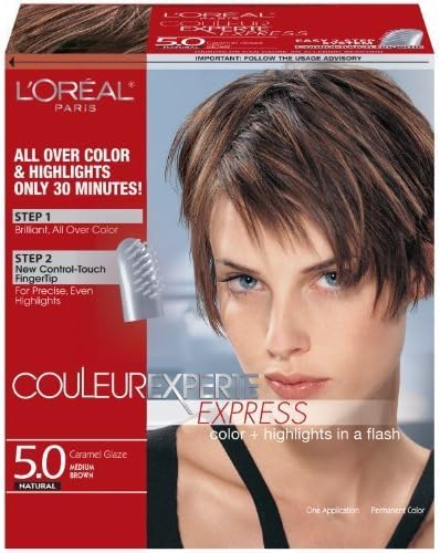 L'Oreal Paris Couleur Experte Express, Medium Brown/Caramel Glaze 5 (Pack of 3)