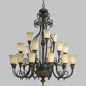 Progress Lighting Barcelona Ceiling Chandelier P4540-92C Old Iron Crackle by Progress Lighting