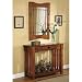 2pcs Mission Style Entry Way Foyer Console Table & Mirror Set By Coaster