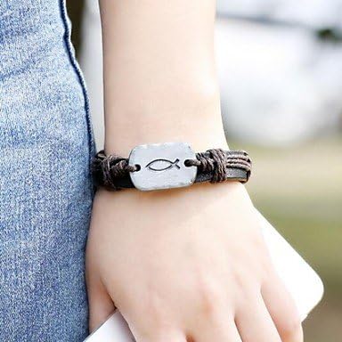 Nierstein Retro 17cm Mem's Multicolor Leather Leather Bracelet(1 Pc)