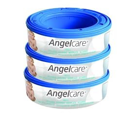 Angelcare Nappy Disposal System Refill Cassettes (Pack of 3)