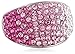 Amazon Essentials Sterling Silver Pink Dome Swarovski Elements Ring, (previously Amazon Collection)