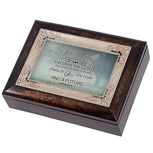 Cottage GardenMisty Meadow Tree Italian Design Music Box Plays Wind Beneath My Wings