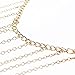 DOTASI Womens Metal Body Waist Chain Bikini Belly Sterling Gold Tone Cross Over Body Chain Necklace