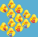 One Dozen (12) Star Student Rubber Ducky Party Favors