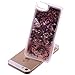iPhone 5S Case, iPhone 5 Case, EMAXELER 3D Brilliant Luxury Bling Glitter Liquid Floating Angle Girl Moving Hard Protective Case for Apple iPhone 5/5S + Stylus Pen(Skull: Pink)