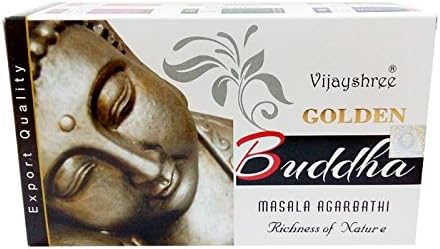 VIJAYSHREE Golden Buddha Premium Indian Incense Stick Usable In Spa, Worship, Pooja Or Home Fragnance Pack Of 15Gx12 Agarbati