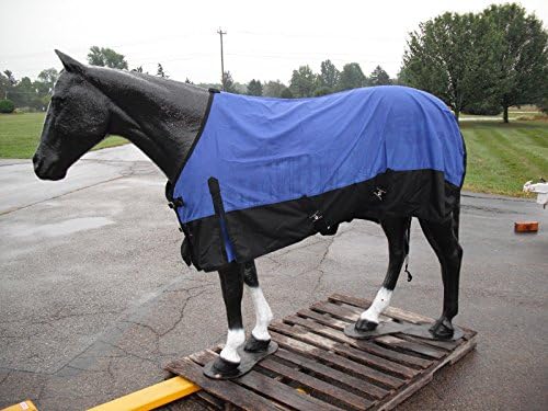 Grand Entry Horse Turnout Sheet / Waterproof / Ripstop / Blue and Black 75"