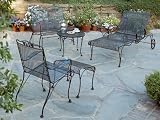 Woodard Briarwood Mesh Wrought Iron Patio Lounge Set Woodard Briarwood Mesh Wrought Iron Patio Lounge Set