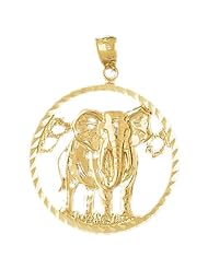 CleverEves 14K Gold Pendant Elephant 5.5 - Gram(s)