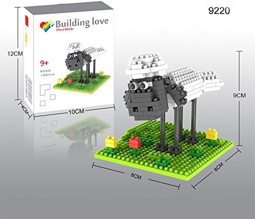 VXV Micro Blocks,Shaun the Sheep Shaun crawling Block Parent-child Games Building Blocks Children's Educational Toys, LOZ Nanoblock Compatible