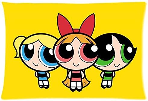 Ulive 2015 Newest Soft Home Decor Bed Sofa Throw Pillow Case Cartoon The Powerpuff Girls 20X30 Inch 2 Sides