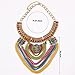 Qiyun (TM) Funky Ethnic Tribal Colorful Multiple Chain Bib Choker Statement Collar Necklace